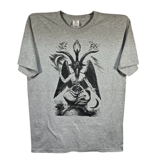 0666 Baphomet Playera Manga Corta Gris