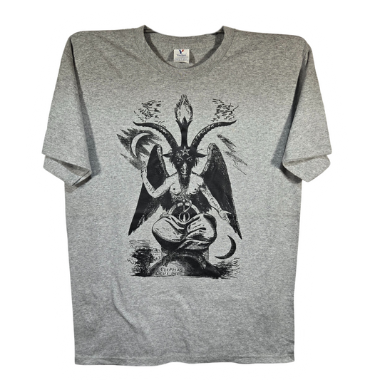 0666 Baphomet Playera Manga Corta Gris