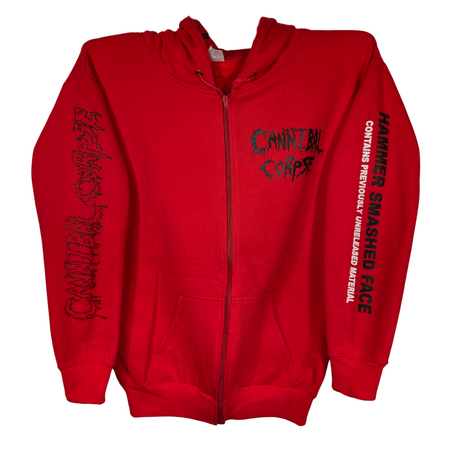 Cannibal Corpse - Hammered Smashed Face Roja Sudadera Cierre