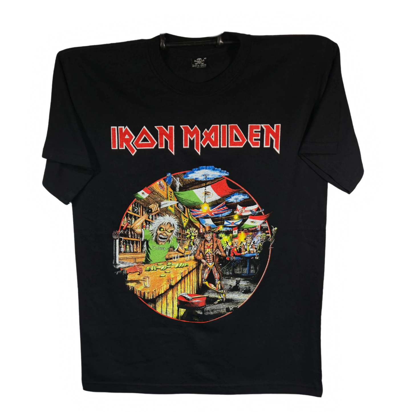 Iron Maiden - Bars Open Eddie Playera Manga Corta