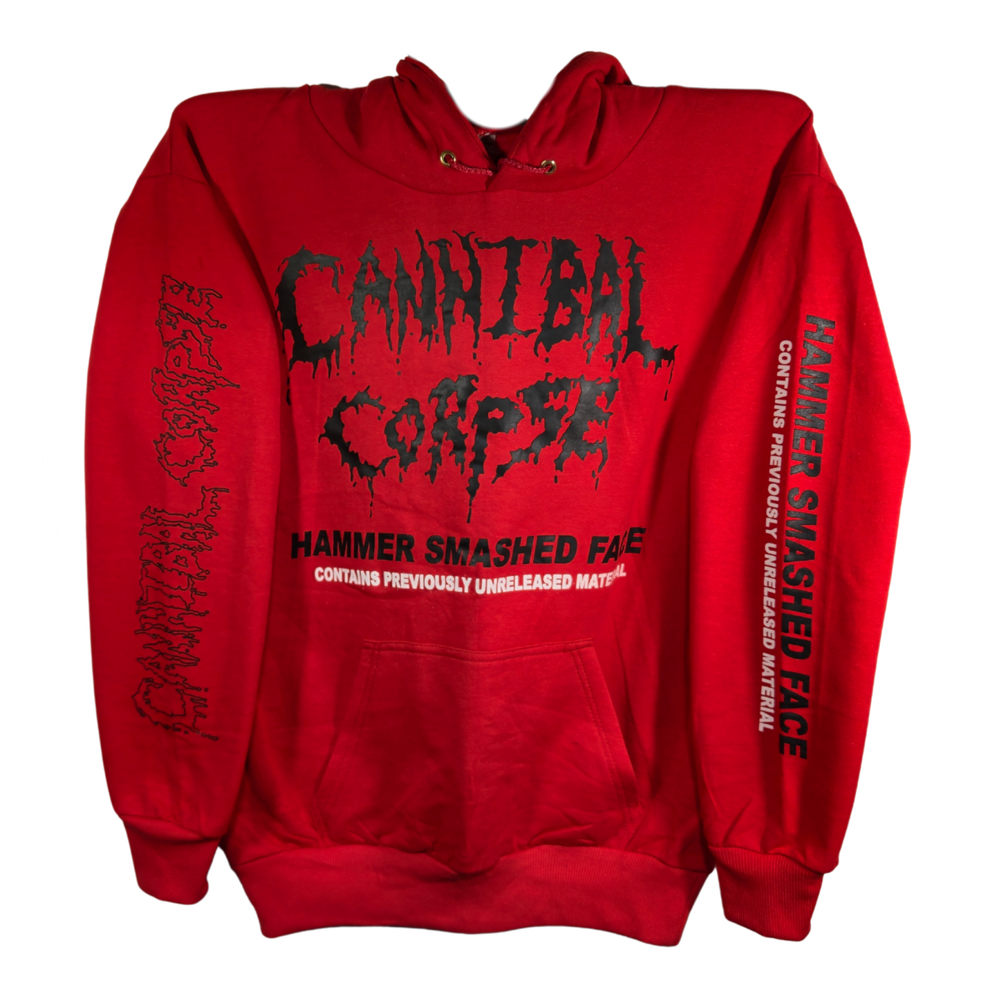 Cannibal Corpse - Hammered Smashed Face Roja Sudadera Cerrada