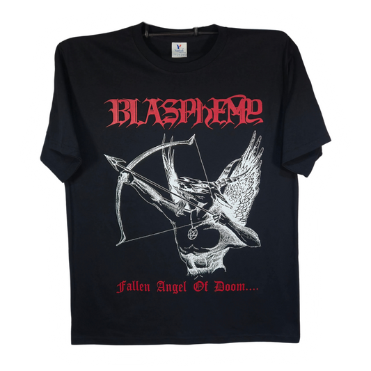 Blasphemy - Fallen Angel Of Doom Playera Manga Corta Negra