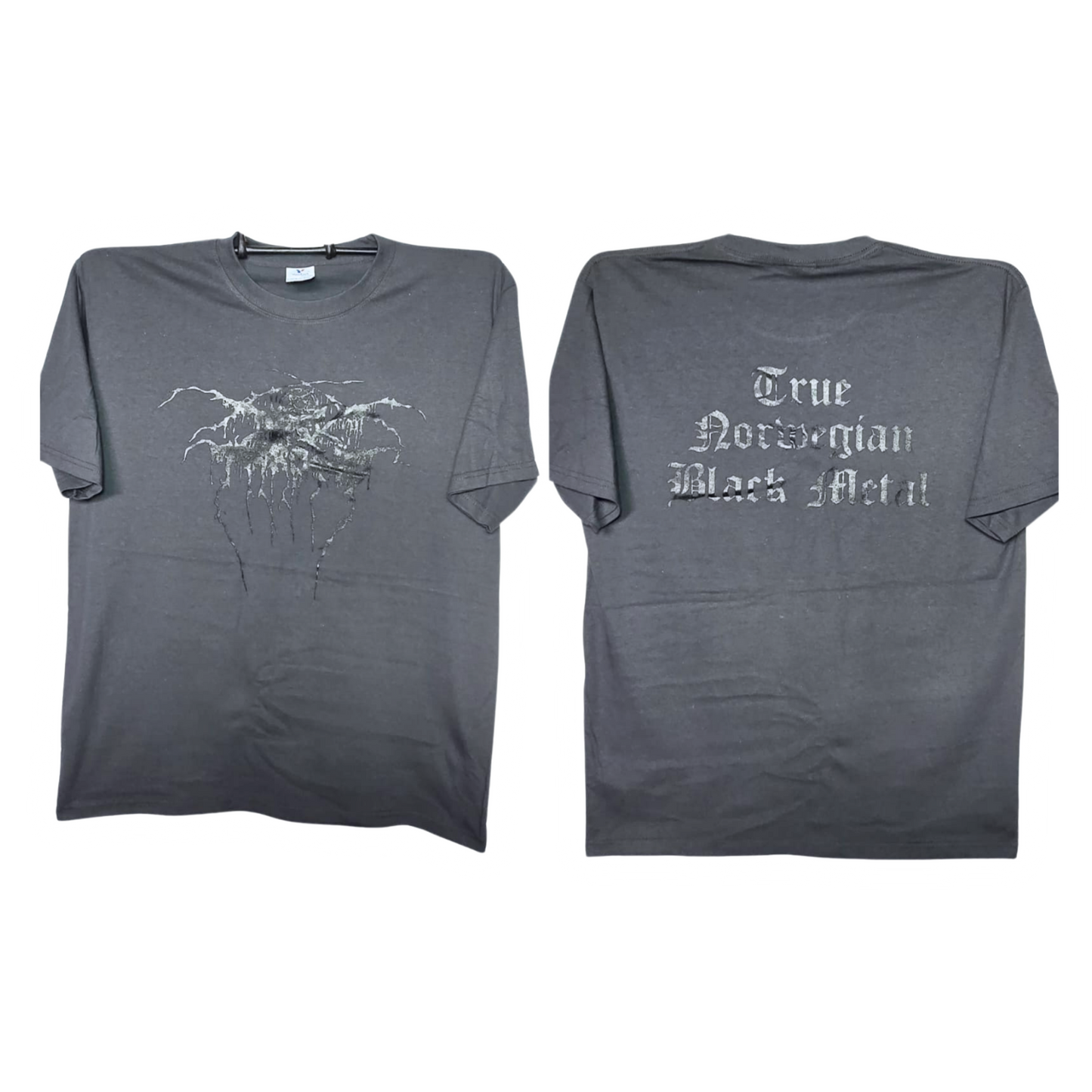 Dark Throne - True Norwegian Black Metal Playera Manga Corta Gris Oscuro