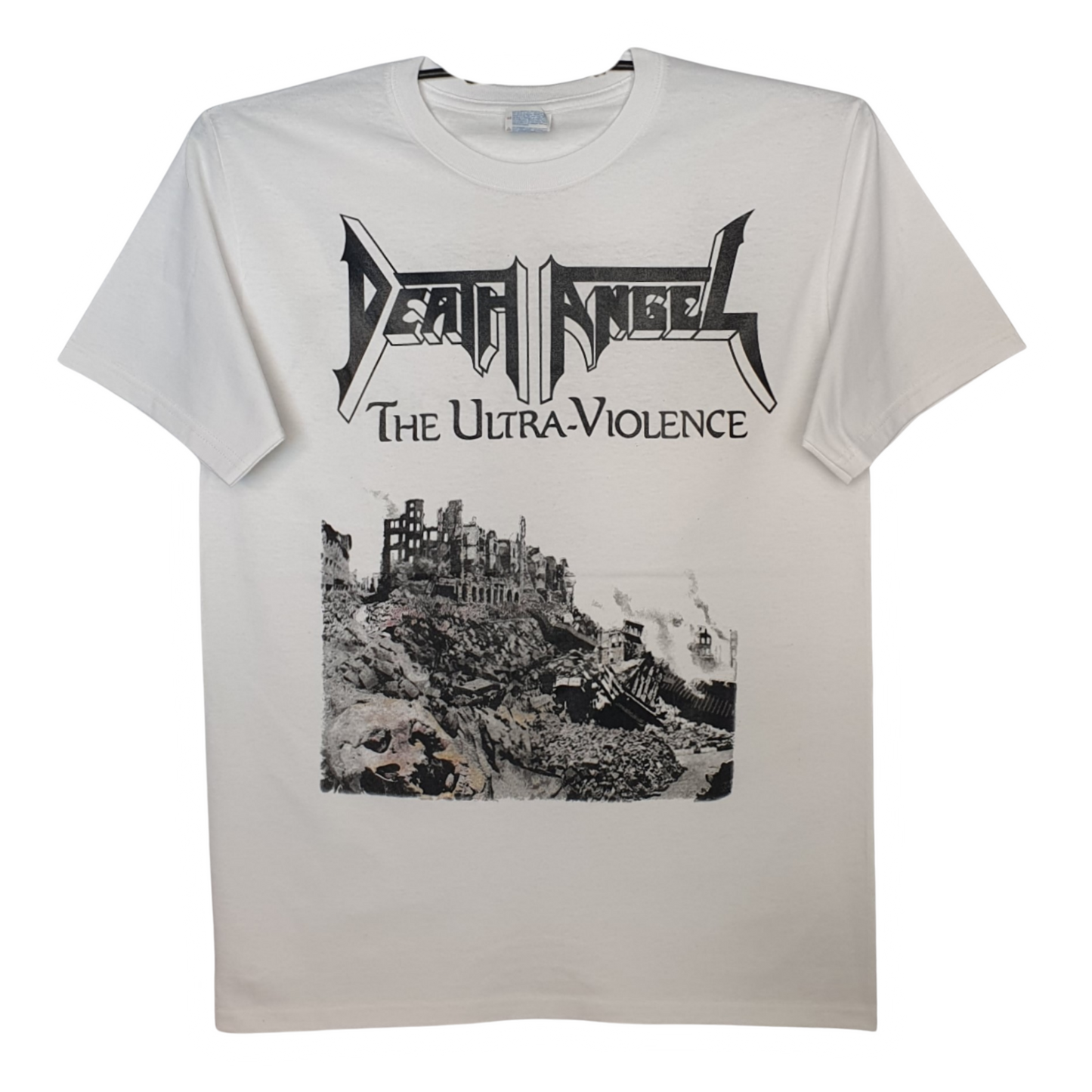 Death Angel - The Ultra Violence Playera Manga Corta Blanca