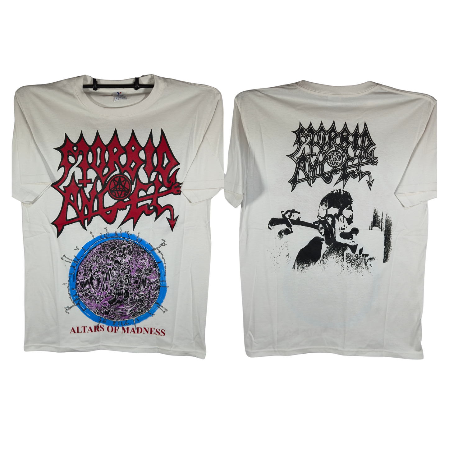 Morbid Angel- Altars Of Madness Playera Manga Corta Blanca
