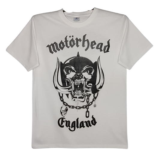 Motorhead - England Playera Manga Corta Blanca