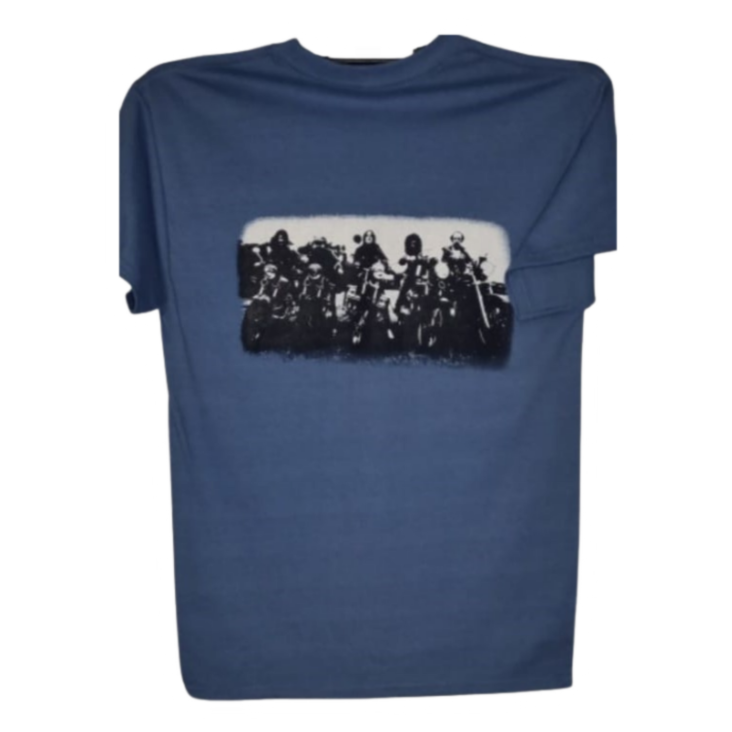 Saxon - Denim And Leather Playera Manga Corta Azul Cielo