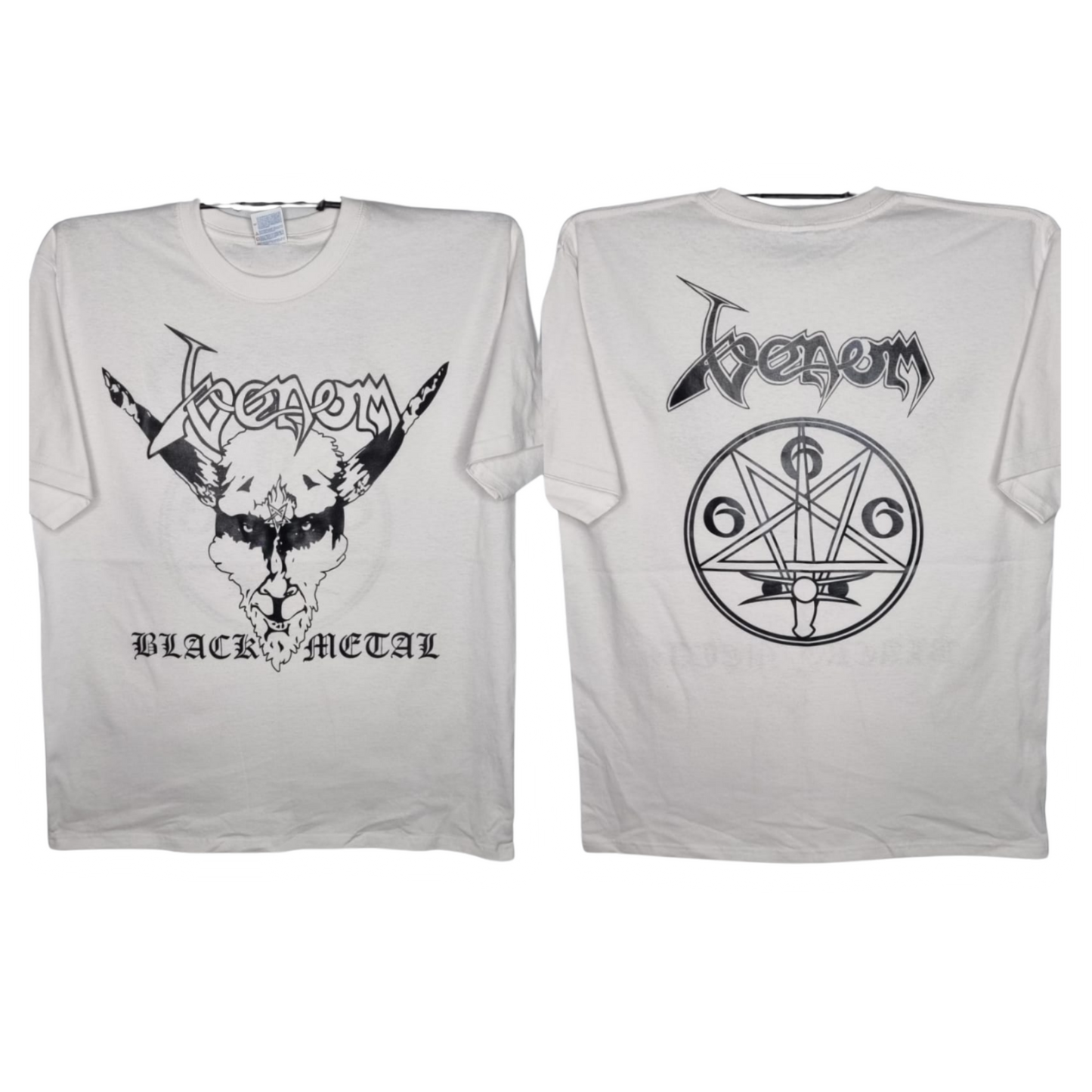 Venom - Black Metal Playera Manga Corta Blanca