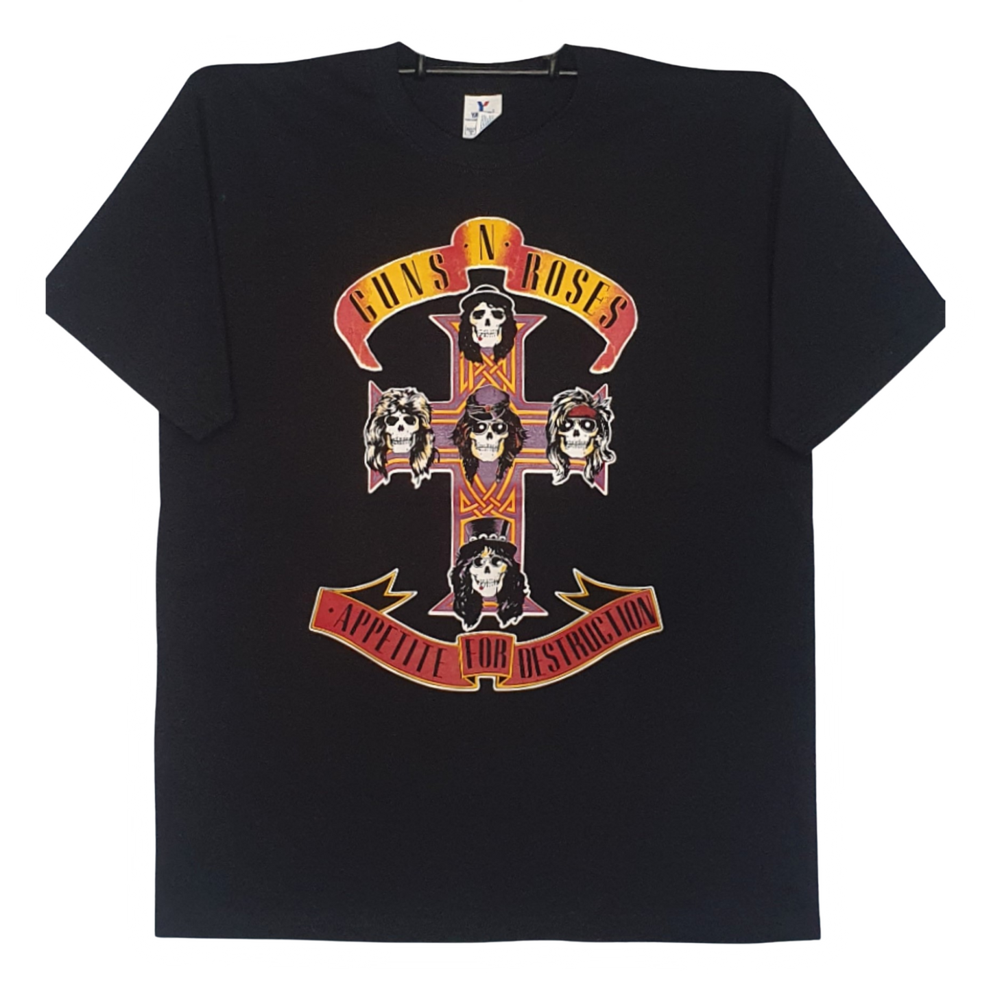 Guns & Roses - Appetite For Destruction Playera Manga Corta Negra