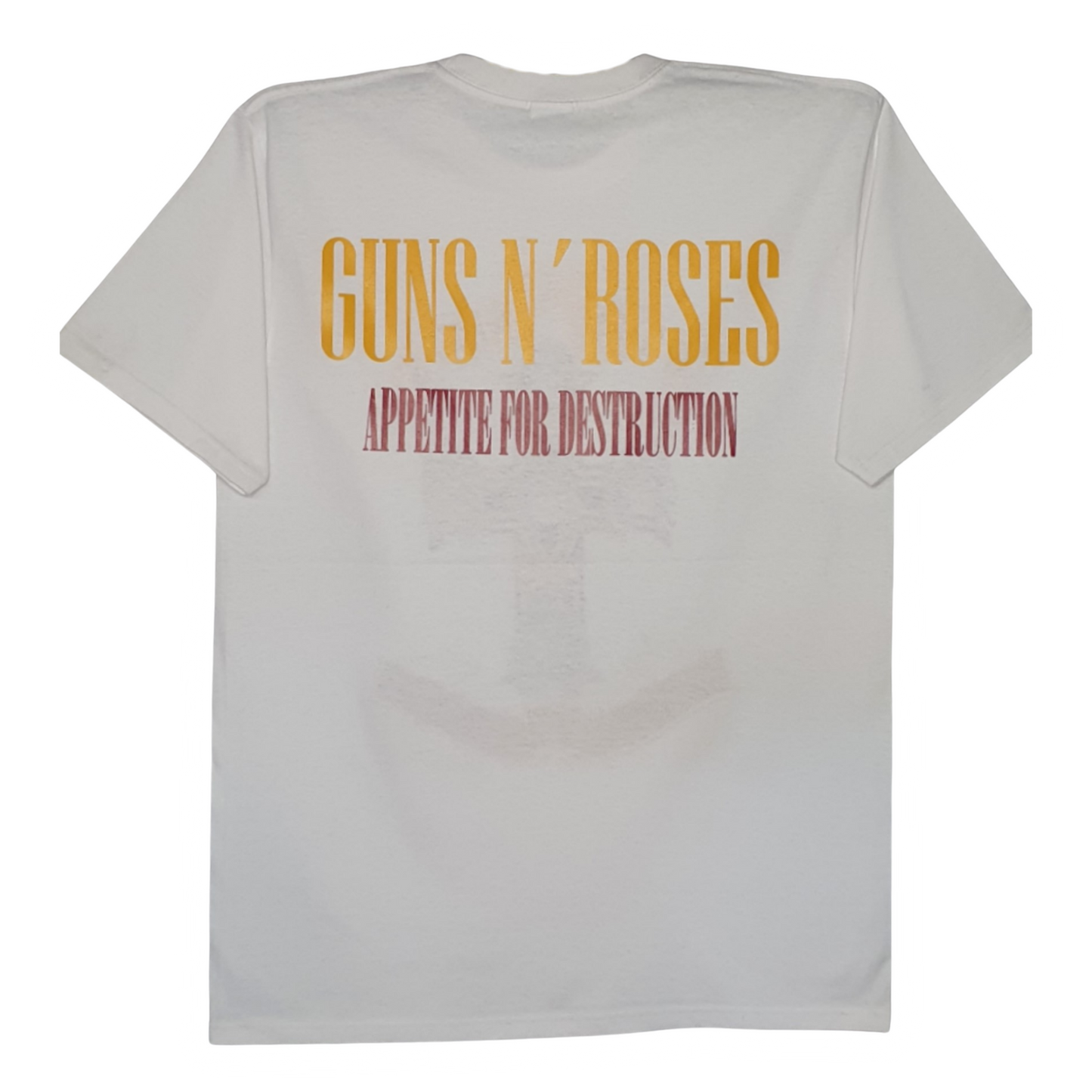 Guns & Roses - Appetite For Destruction Playera Manga Corta Blanca