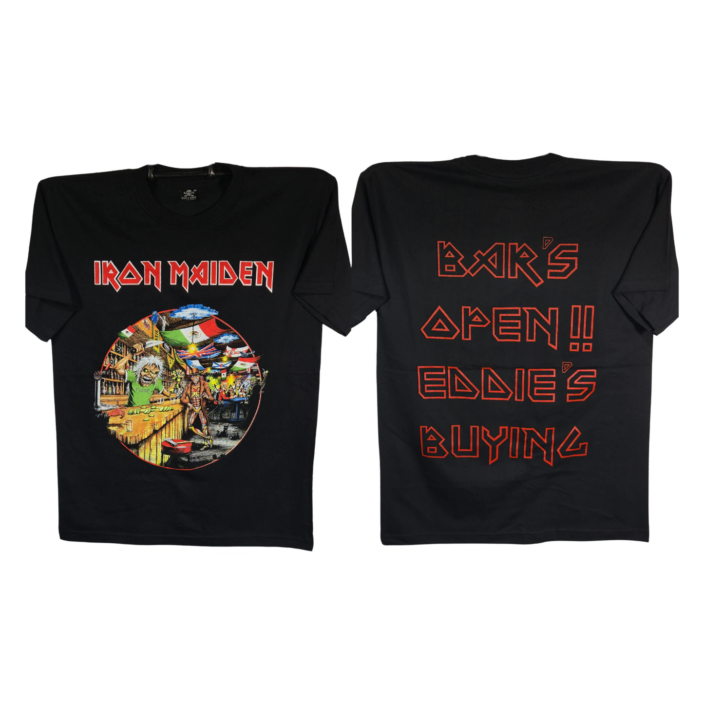 Iron Maiden - Bars Open Eddie Playera Manga Corta