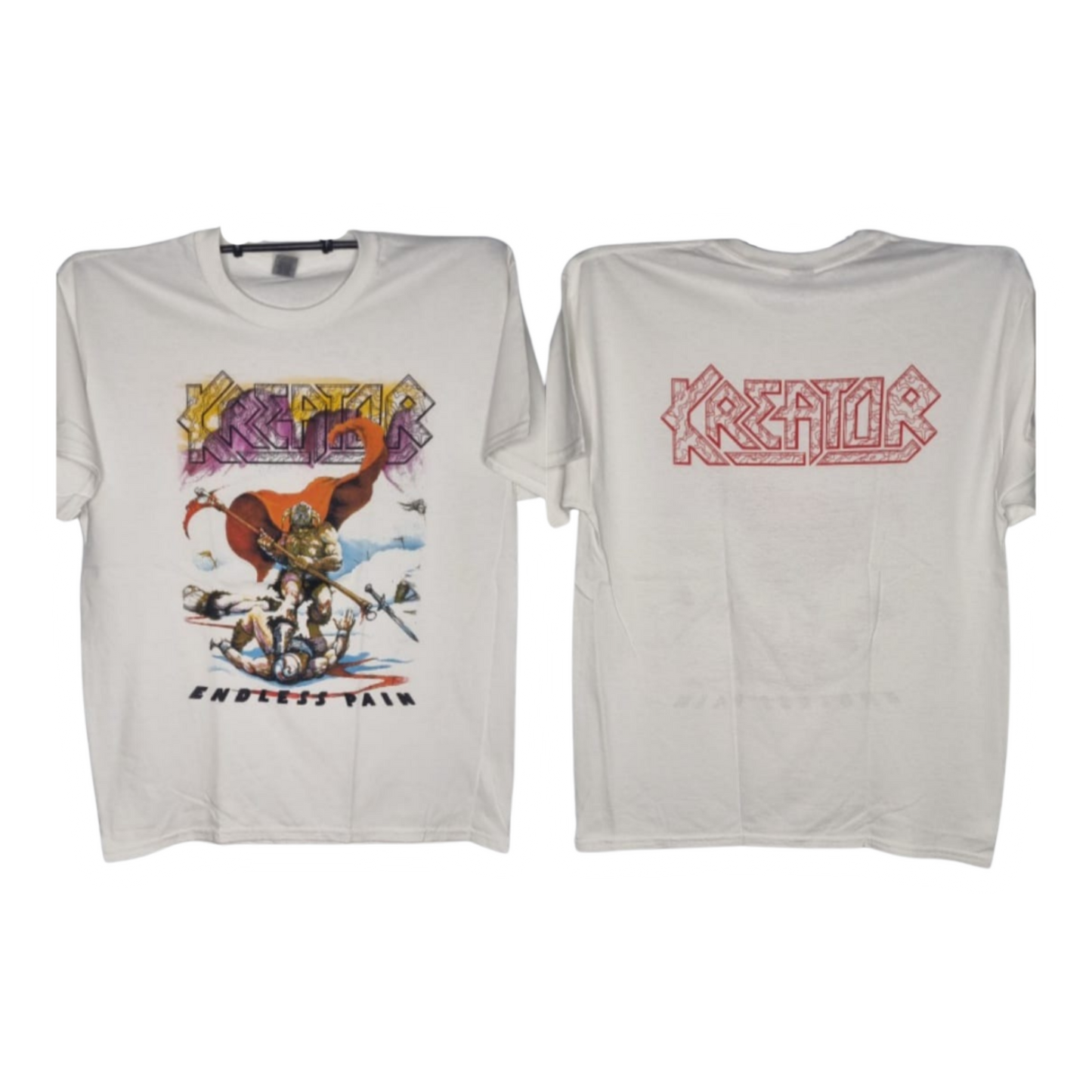 Kreator - Endless Pain Playera Manga Corta Blanca