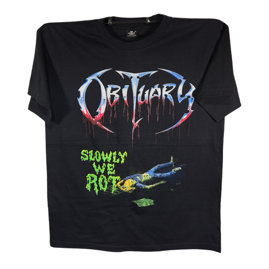 Obituary - Slowly We Rot Playera Manga Corta