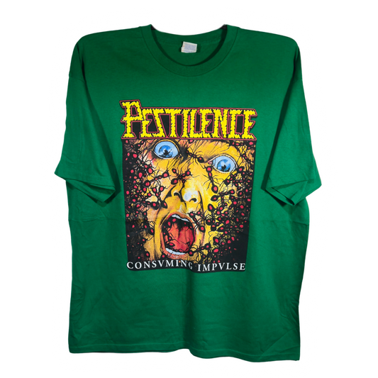 Pestilence - Consvming Impvlse Playera Manga Corta Verde
