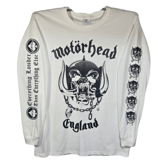 Motorhead - England Playera Manga Larga Blanca