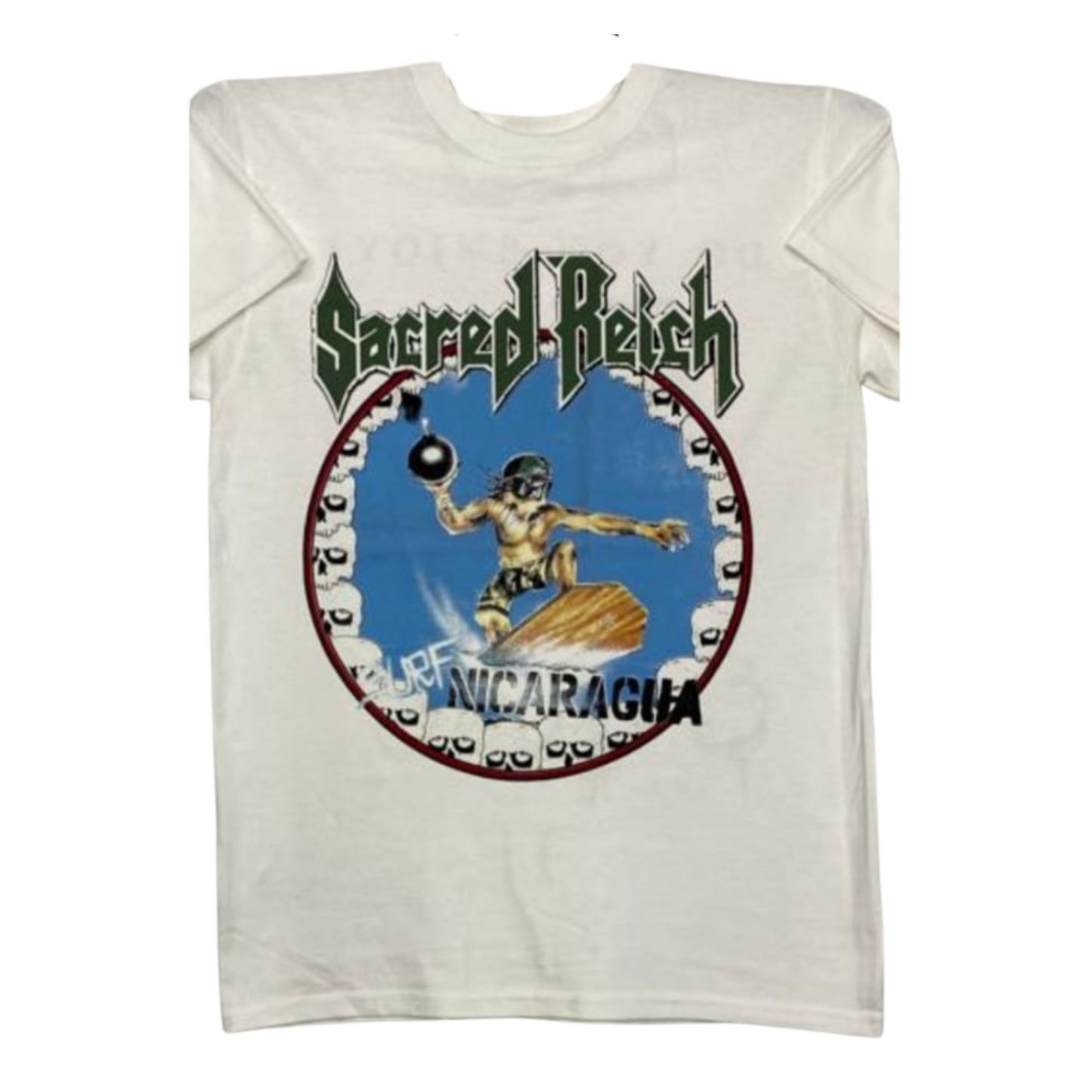 Sacred Reich - Surf Nicaragua Playera Manga Corta Blanca