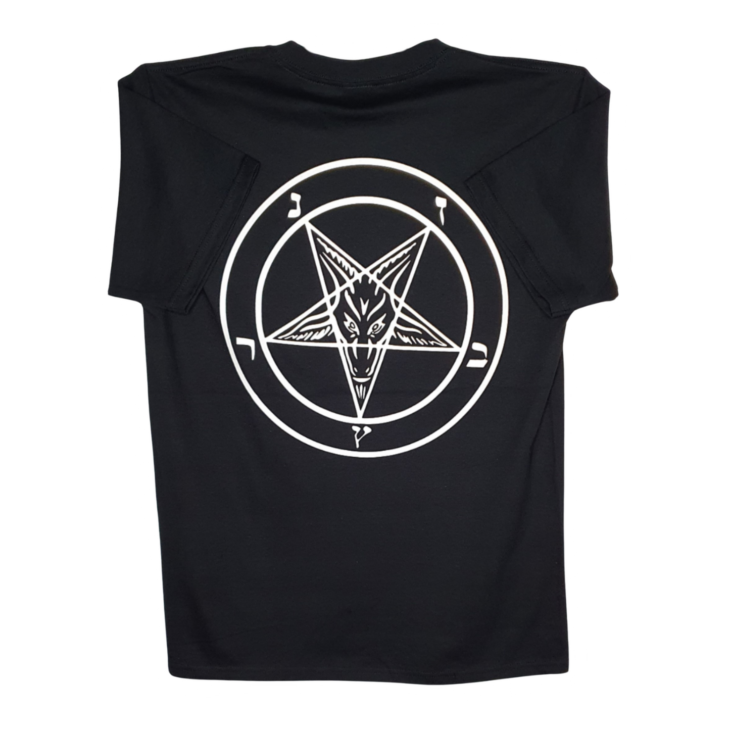 0666 Baphomet Playera Manga Corta Negra