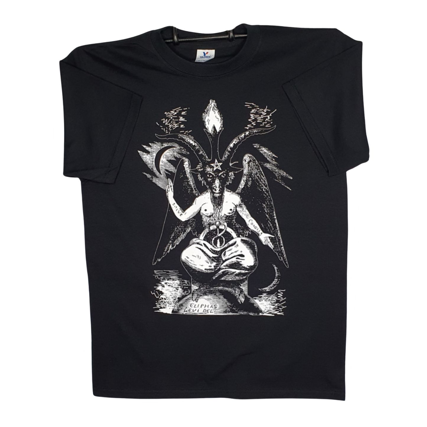 0666 Baphomet Playera Manga Corta Negra