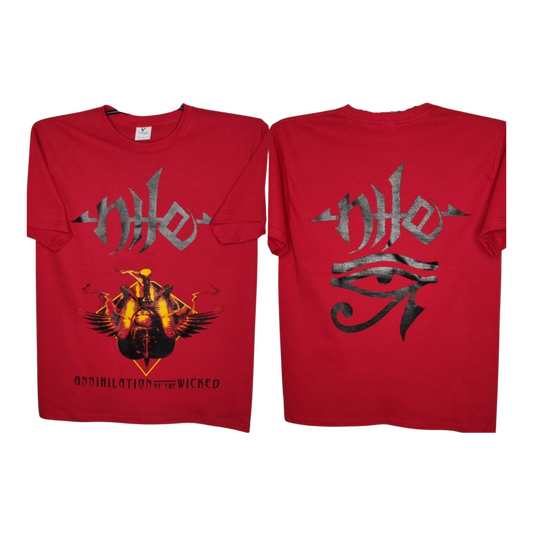 Nile - Annihilation Of The Wicked Playera Manga Corta Roja