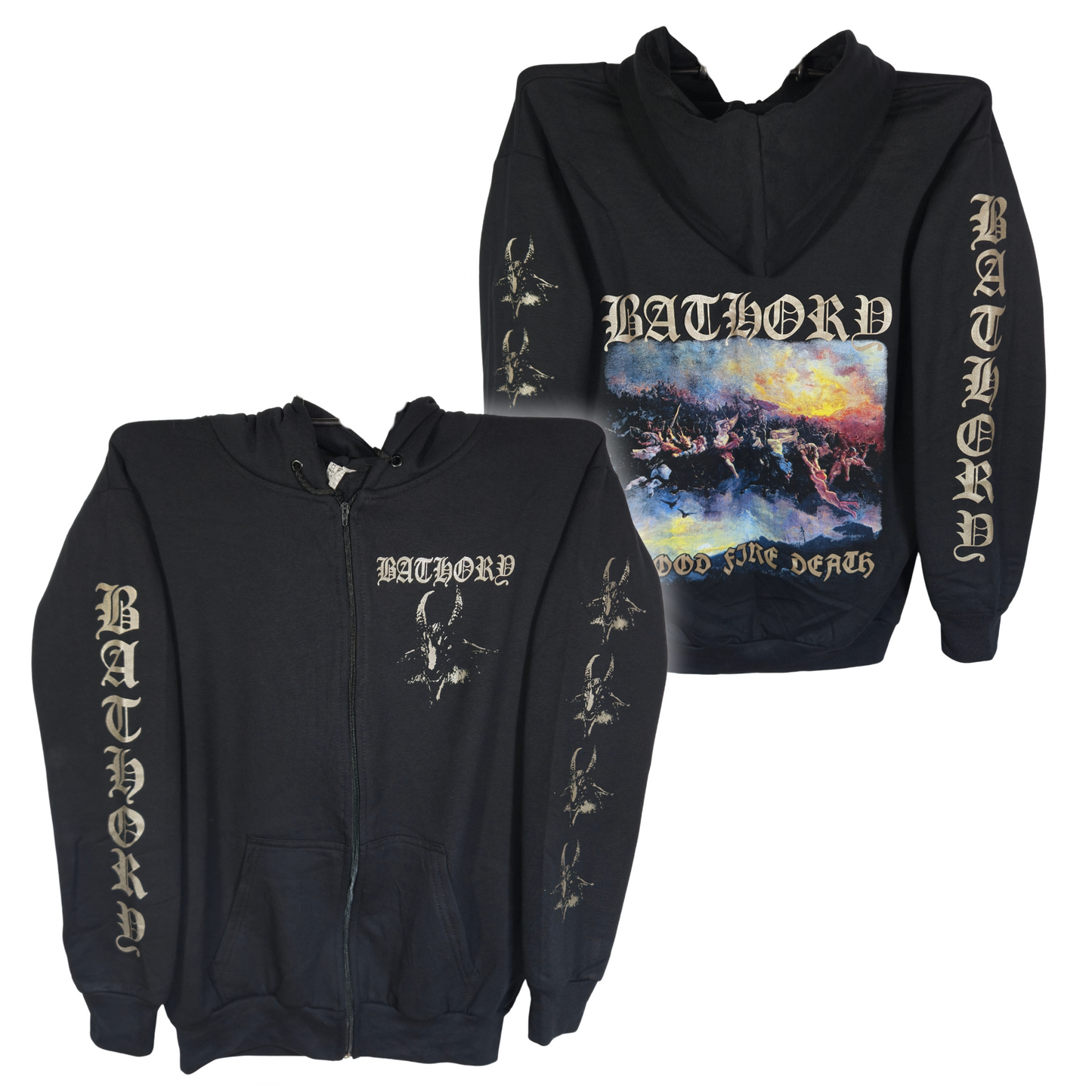 Bathory - Blood Fire Death Sudadera Cierre