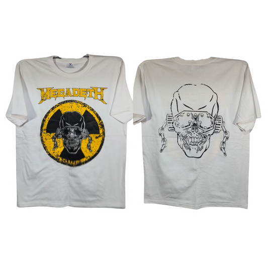 Megadeth - Vic Playera Manga Corta Blanca