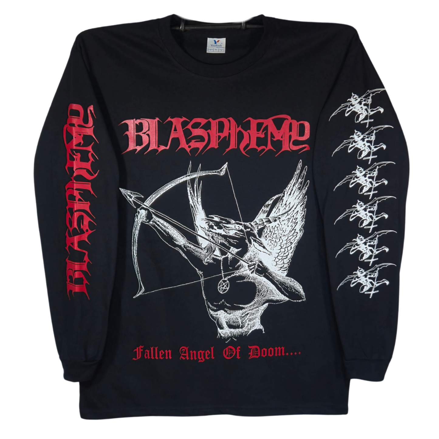 Blasphemy - Fallen Angel Of Doom Playera Manga Larga Negra