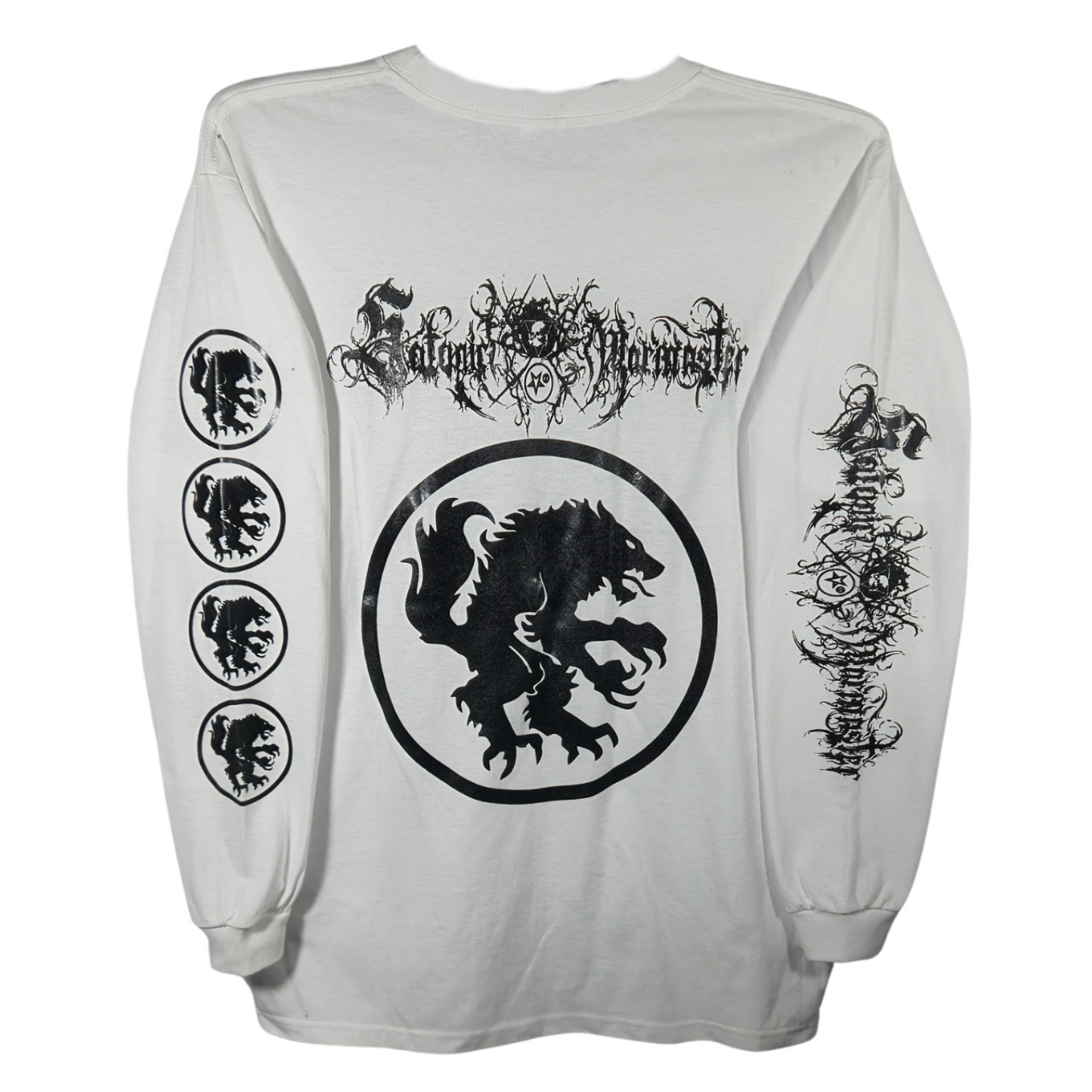 Satanic Warmaster - Nachzeherer Playera Manga Larga Blanca