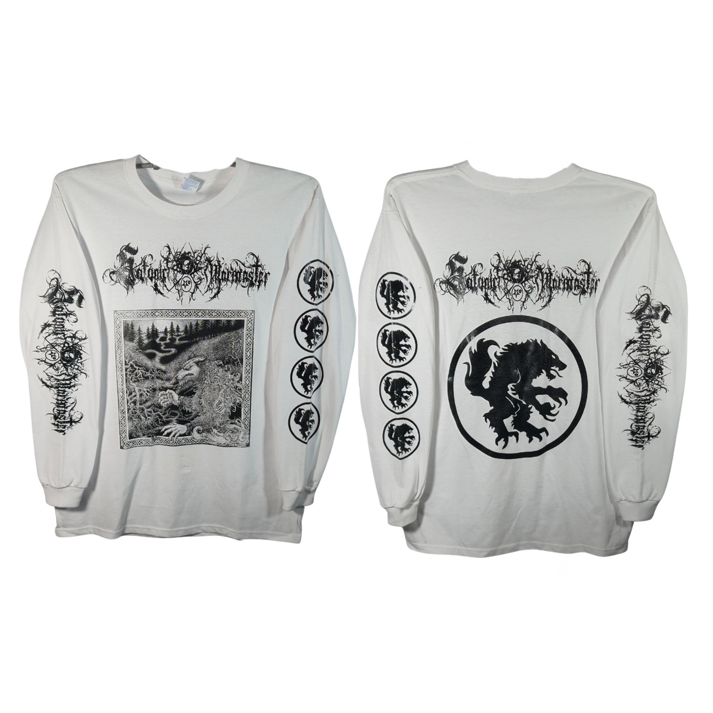 Satanic Warmaster - Nachzeherer Playera Manga Larga Blanca