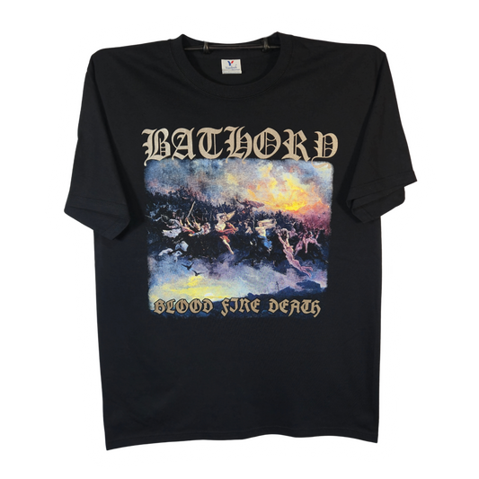 Bathory - Blood Fire Death Playera Manga Corta