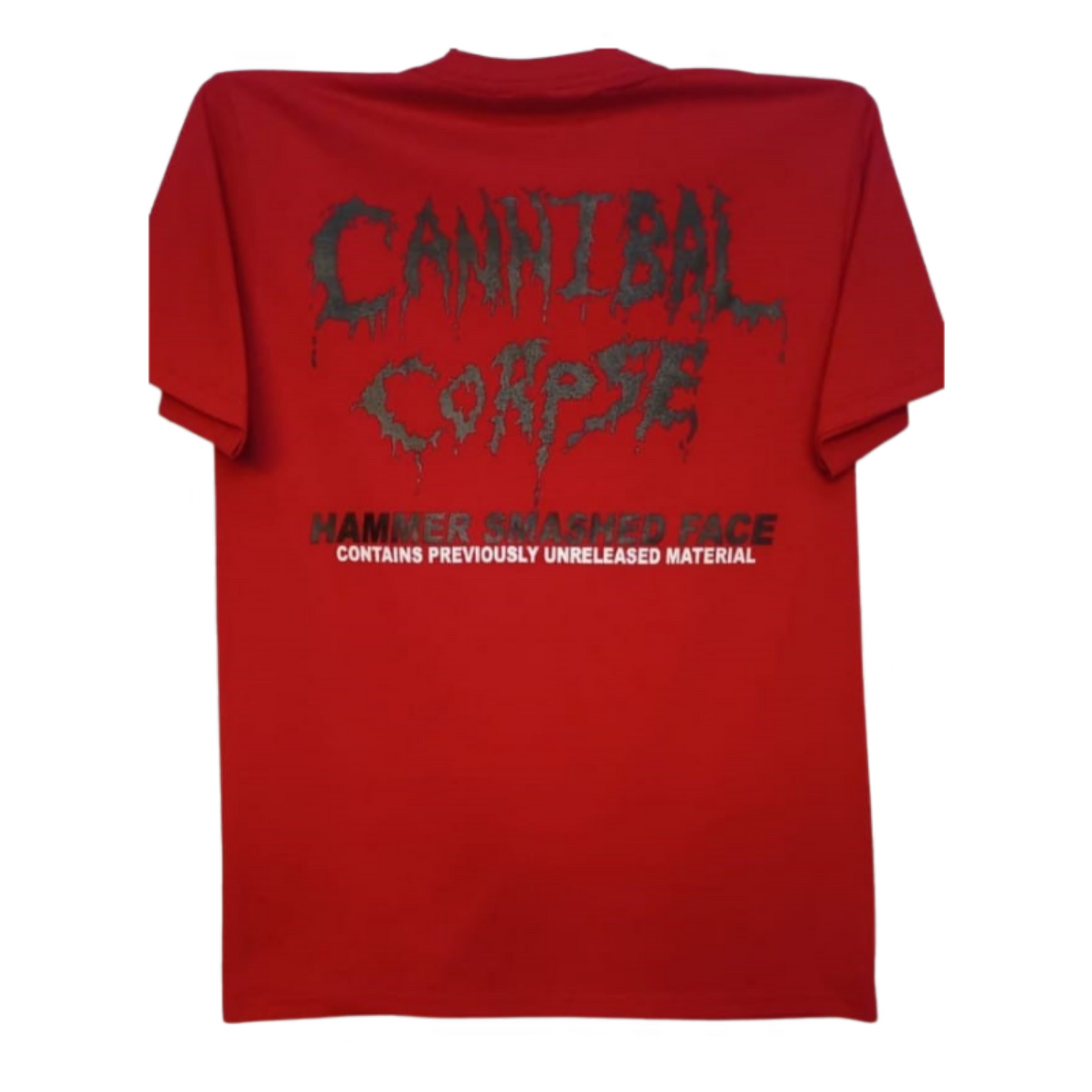 Cannibal Corpse - Hammered Smashed Face Playera Manga Corta Roja
