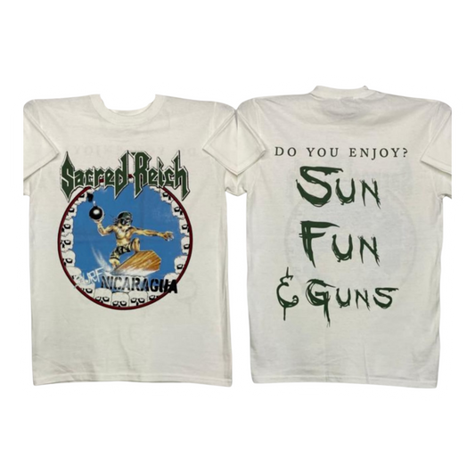 Sacred Reich - Surf Nicaragua Playera Manga Corta Blanca