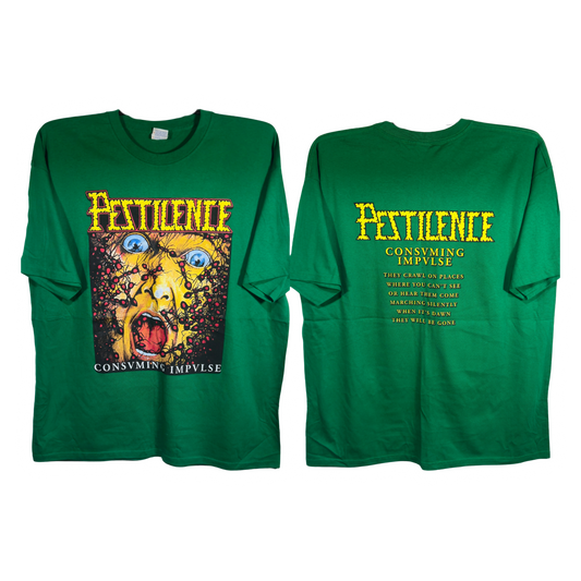 Pestilence - Consvming Impvlse Playera Manga Corta Verde