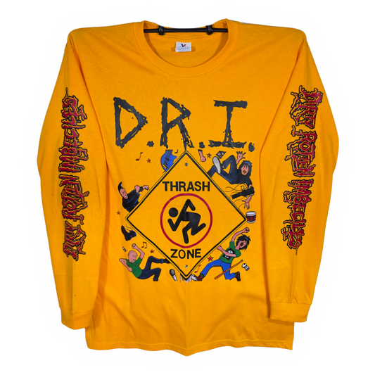 D.R.I. - Thrash Zone Playera Manga Larga Amarilla