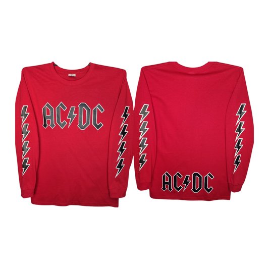 AC-DC Playera Manga Larga Roja