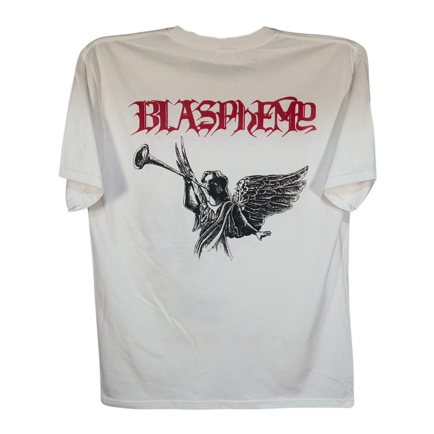 Blasphemy - Fallen Angel Of Doom Playera Manga Corta Blanca