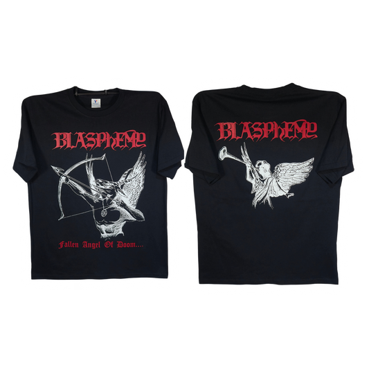 Blasphemy - Fallen Angel Of Doom Playera Manga Corta Negra
