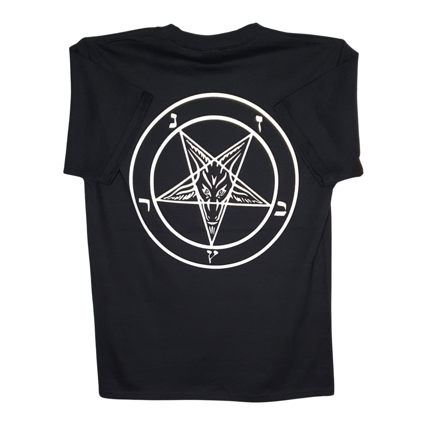 0666 Baphomet Playera Manga Corta Negra
