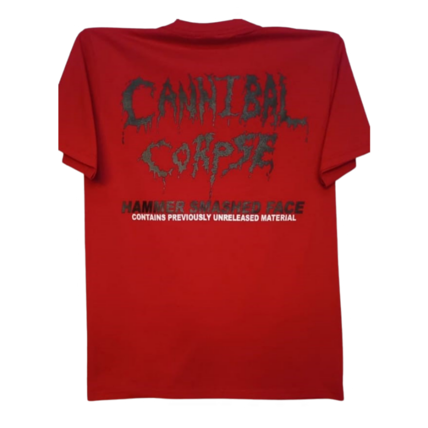 Cannibal Corpse - Hammered Smashed Face Playera Manga Corta Roja