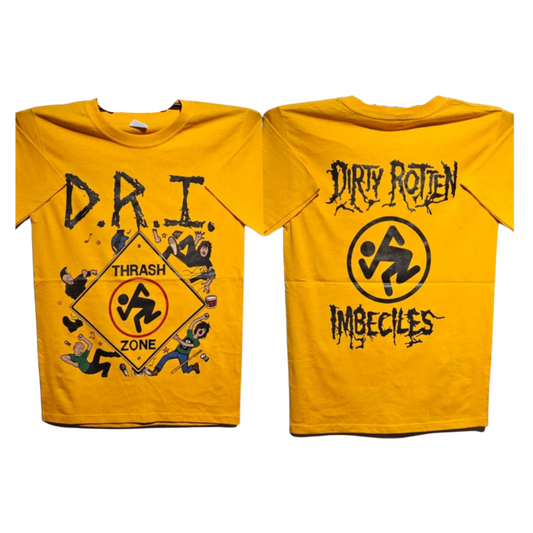 D.R.I. - Thrash Zone Playera Manga Corta Amarilla