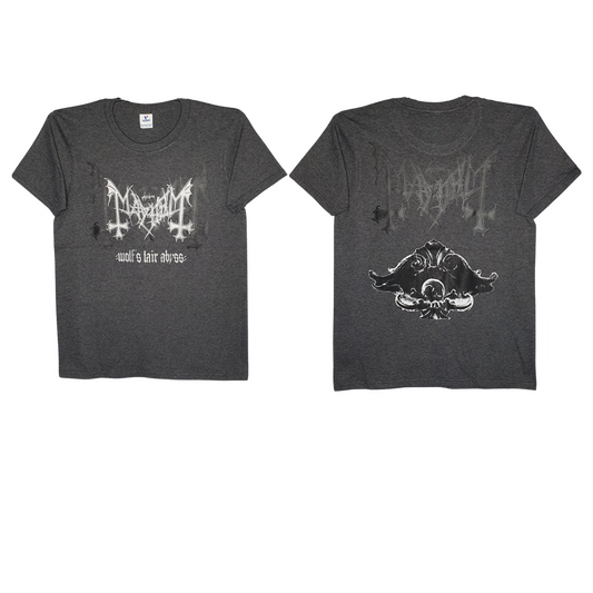 Mayhem - Wolf's Liar Abyss Playera Manga Corta Gris Oxford