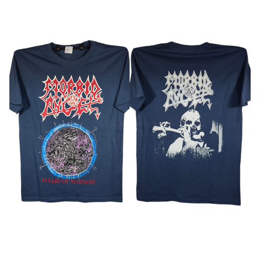 Morbid Angel- Altars Of Madness Playera Manga Corta Azul