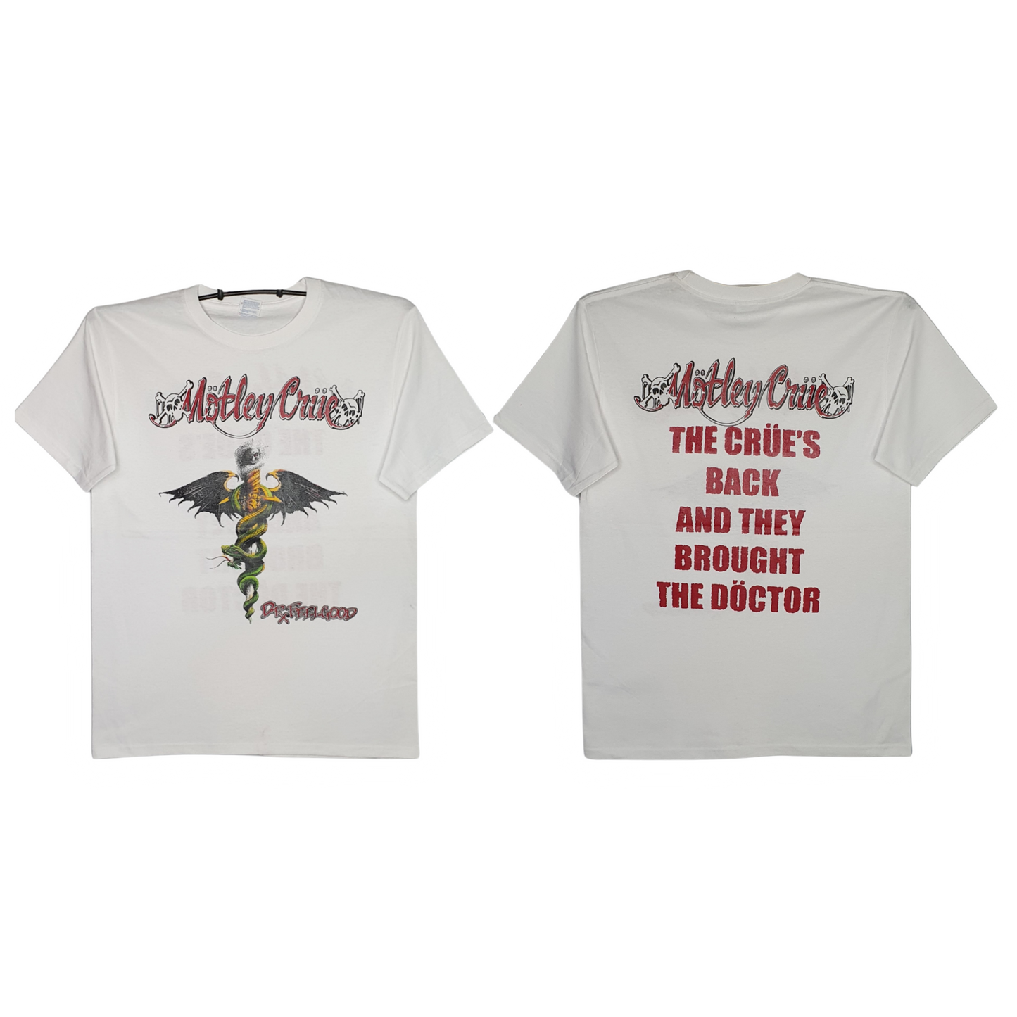Motley Crue - Dr. Feelgood Blanca Playera Manga Corta Blanca