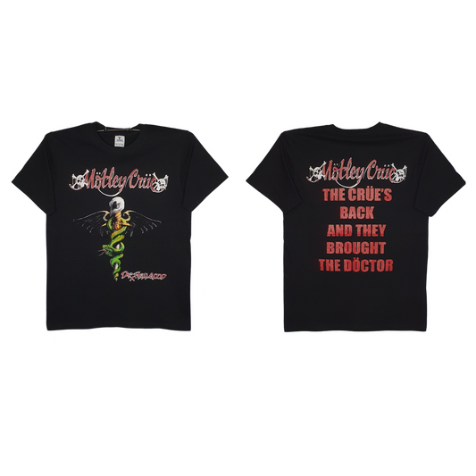 Motley Crue - Dr. Feelgood Playera Manga Corta Negra