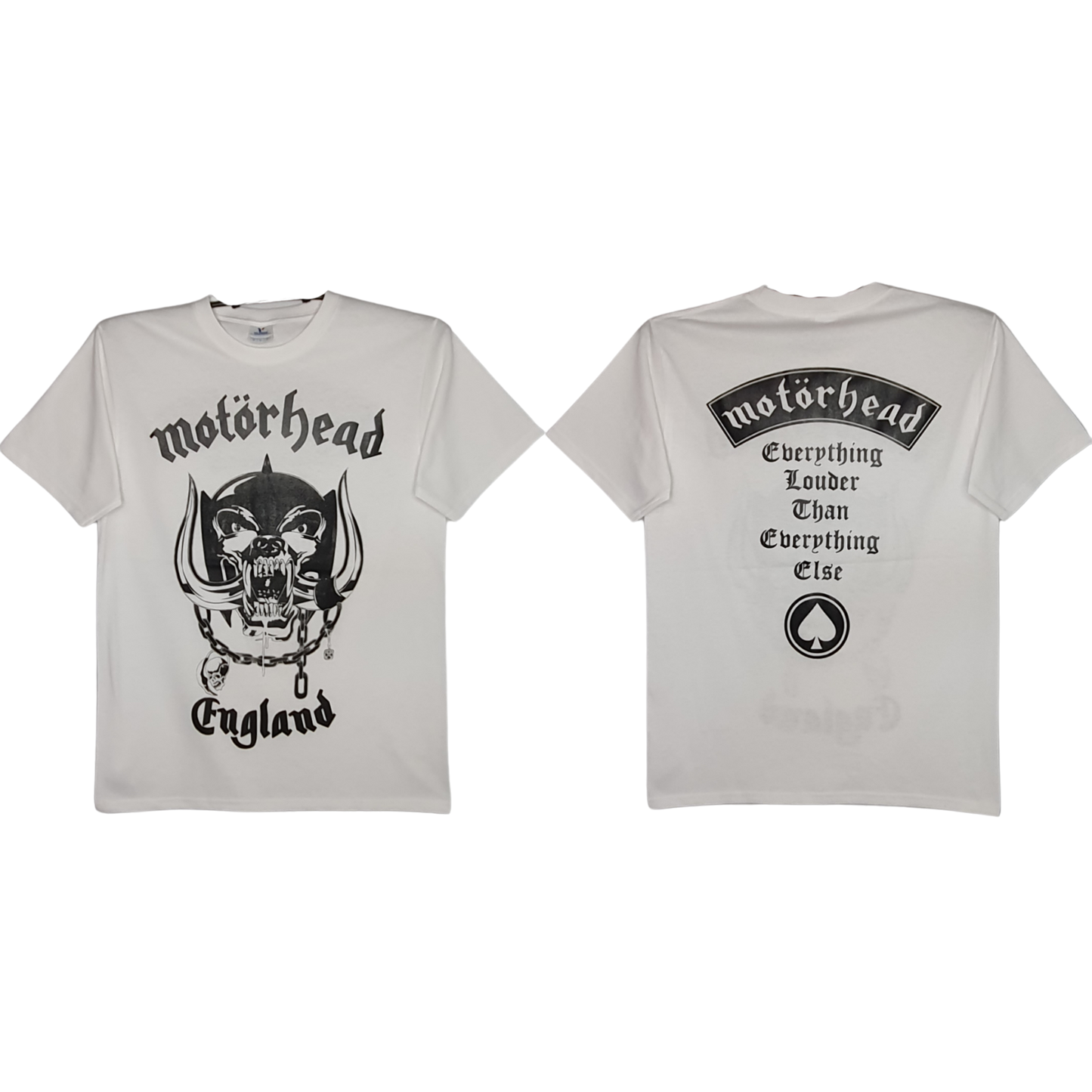 Motorhead - England Playera Manga Corta Blanca