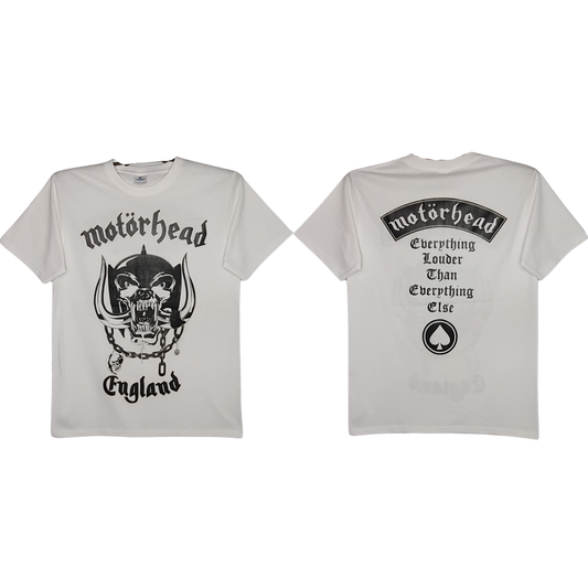 Motorhead - England Playera Manga Corta Blanca