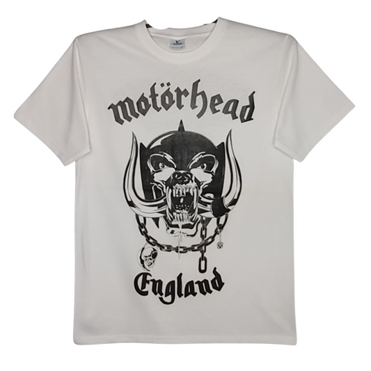 Motorhead - England Playera Manga Corta Blanca