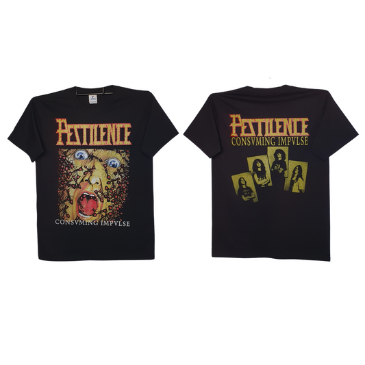 Pestilence - Consvming Impvlse Playera Manga Corta Negra