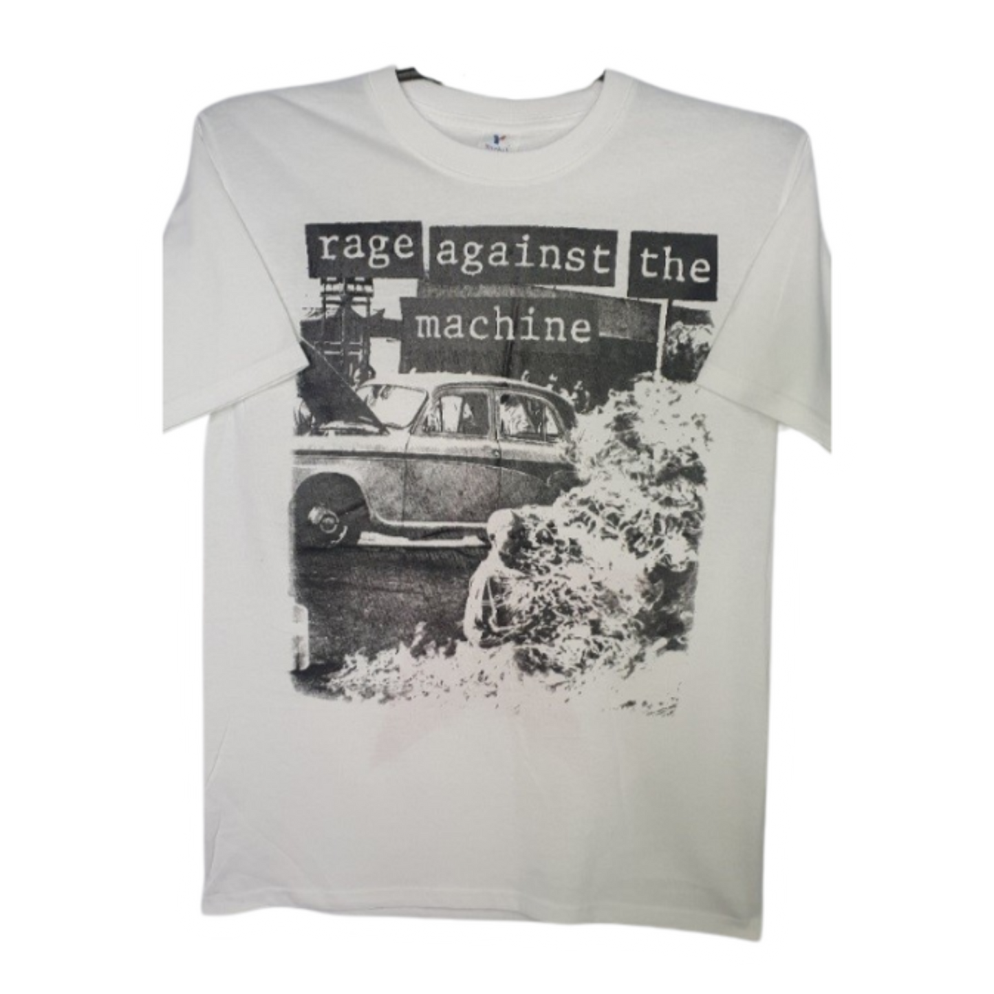 Rage Against The Machine Blanca Playera Manga Corta