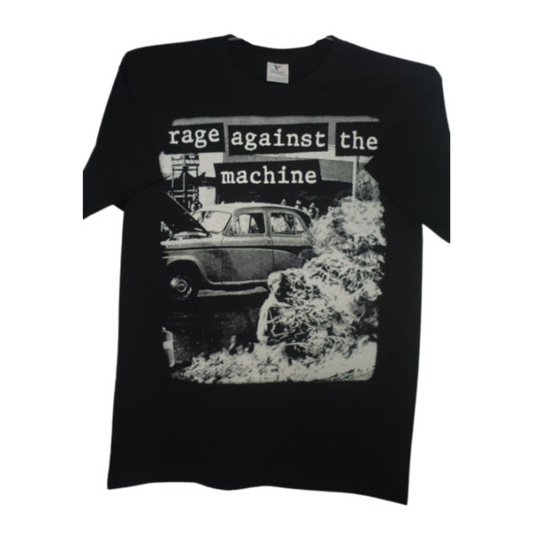 Rage Against The Machine Negra Playera Manga Corta Negra