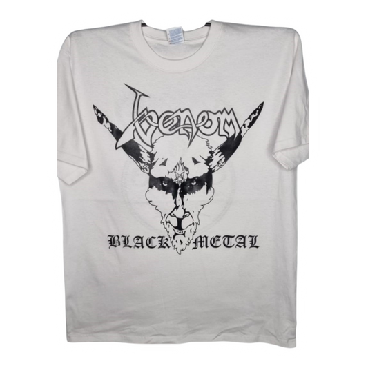 Venom - Black Metal Playera Manga Corta Blanca